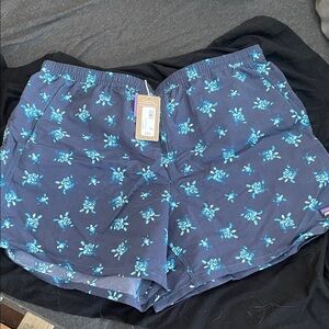 Patagonia Women's Navy Blue Floral Athletic Shorts